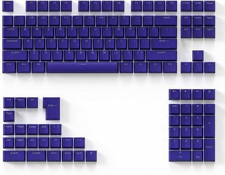 131 Keys PBT Keycaps Set, Double Shot Shine Through Backlit Key Caps, OEM Profile Custom Keycap for Most Mechanical Gaming Keyboards, Fits 61/68/75/84/87/96/98/104 LayoutsDark Blue