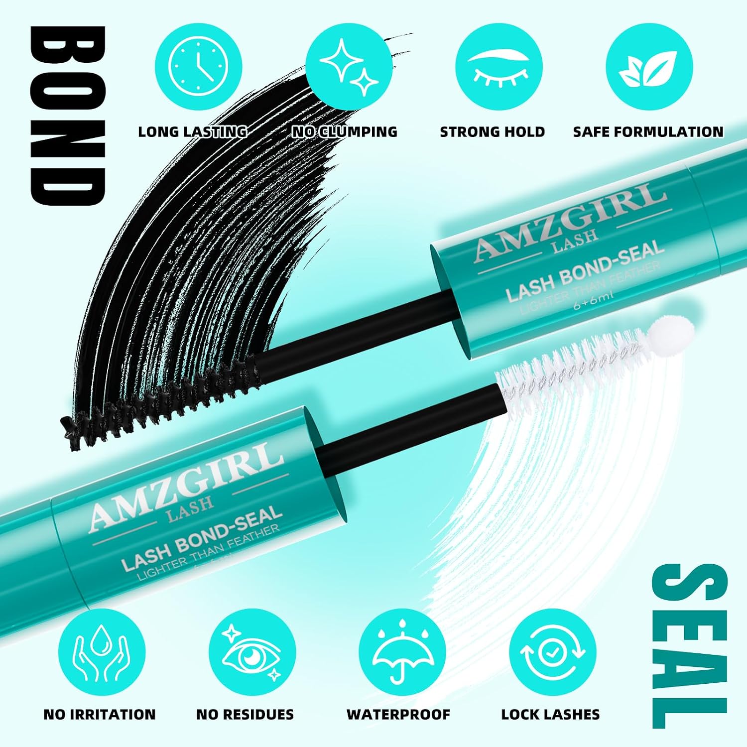 AMZGIRL Fairy Lash Clusters with Black Bond and Seal Lash Glue image 5