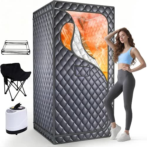 Portable Sauna for Home, Upgraded Personal Steam Sauna Box with