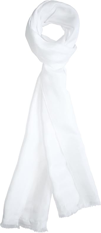 Royal Silk Dashing White Silk Aviator Scarf Pure 100% Silk 8 x 60
