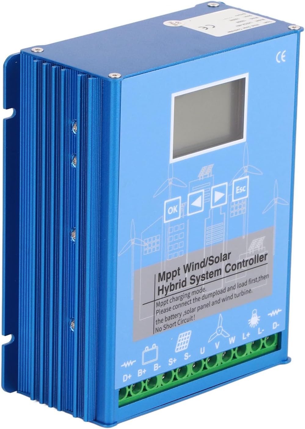24V 48V MPPT Wind Solar Controller, Universal LCD Energy Controller, 1000W Wind and Photovoltaic Power