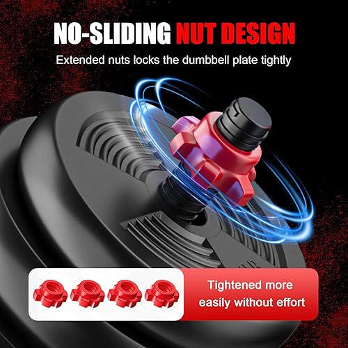 Miniatura 3 de Juego de mancuernas ajustables, juego mejorado de peso libre de 44 libras con varilla de conexión, juego de mancuernas 3 en 1 utilizado como