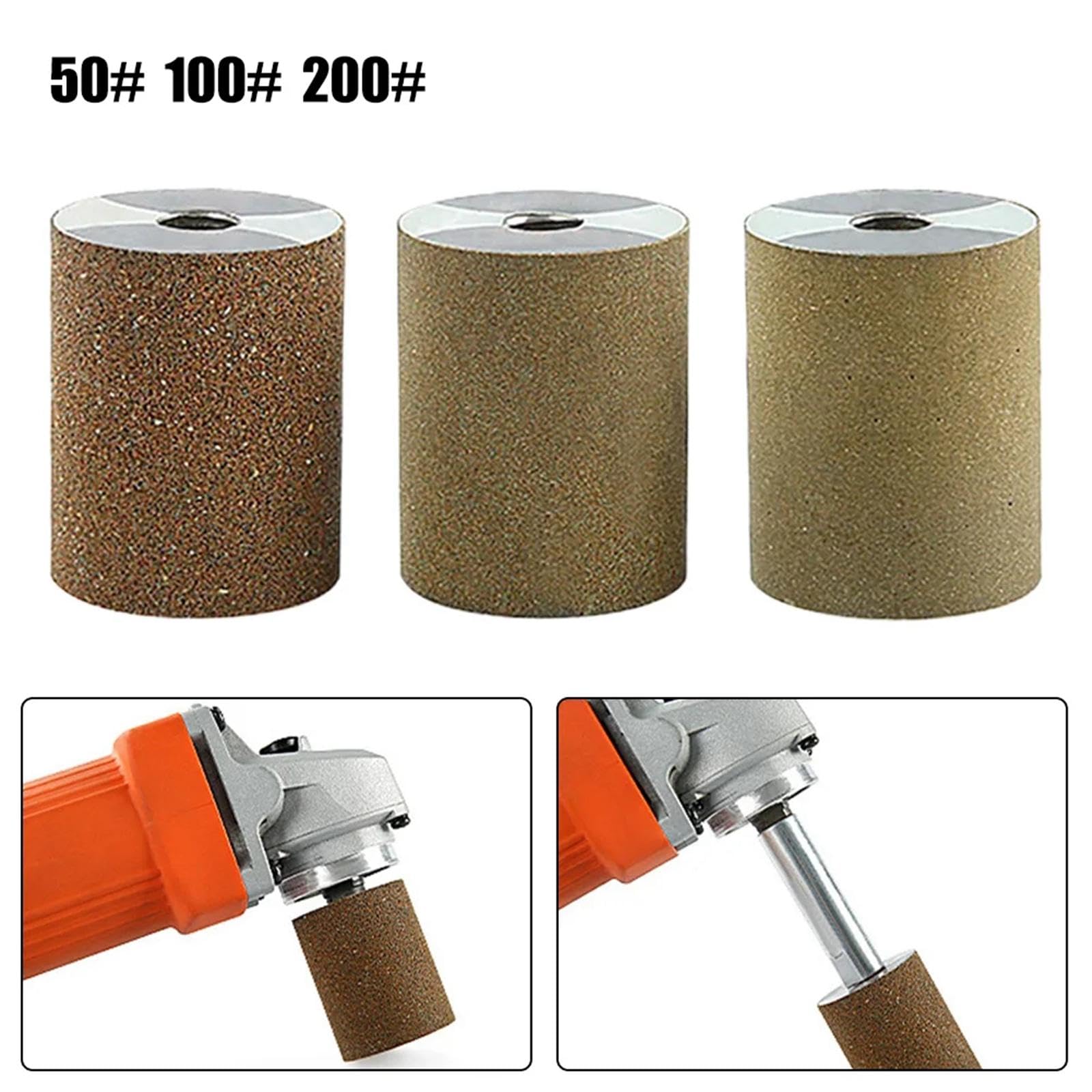 Fenteer Juego de 3 Muelas Cilíndricas con Rosca M10 para Amoladora Resistente