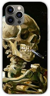 Vincent Van Gogh Head of a Skeleton Phone Case Compatible with iPhone 13 Skull Soft TPU Protective Phone Case for Men Women Girls Boy Shockproof