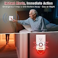 Vista 4 de Daytech Sistema de alarma de seguridad inalámbrico con sirena estroboscópica, botones de pánico y alerta SOS para el hogar, tiendas minoristas