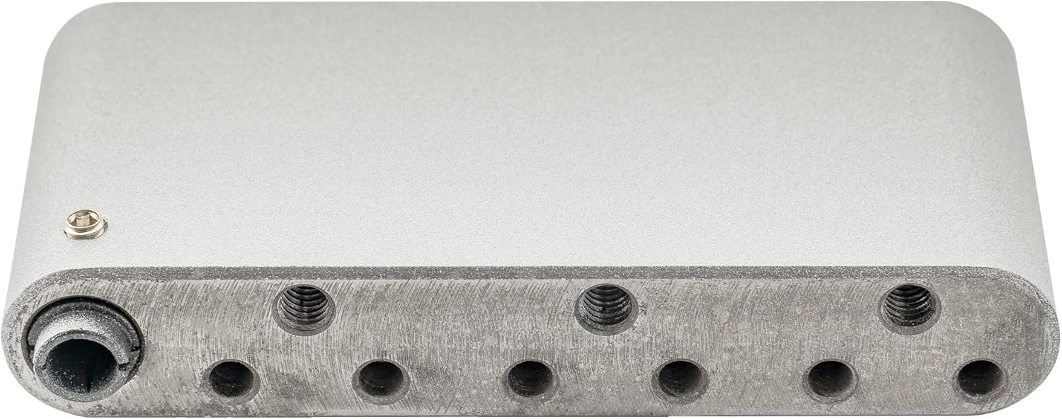 Musiclily Ultra 52.5mm (2-1/16 inch) String Spacing Solid Steel Push-in Style Tremolo Block for Strat Style Electric Guitar Wilkinson M Series Bridge, 36mm Tall
