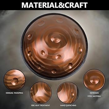 Amazon | ハンドパンドラム スチールハンドパン、9/10/12音ハンド