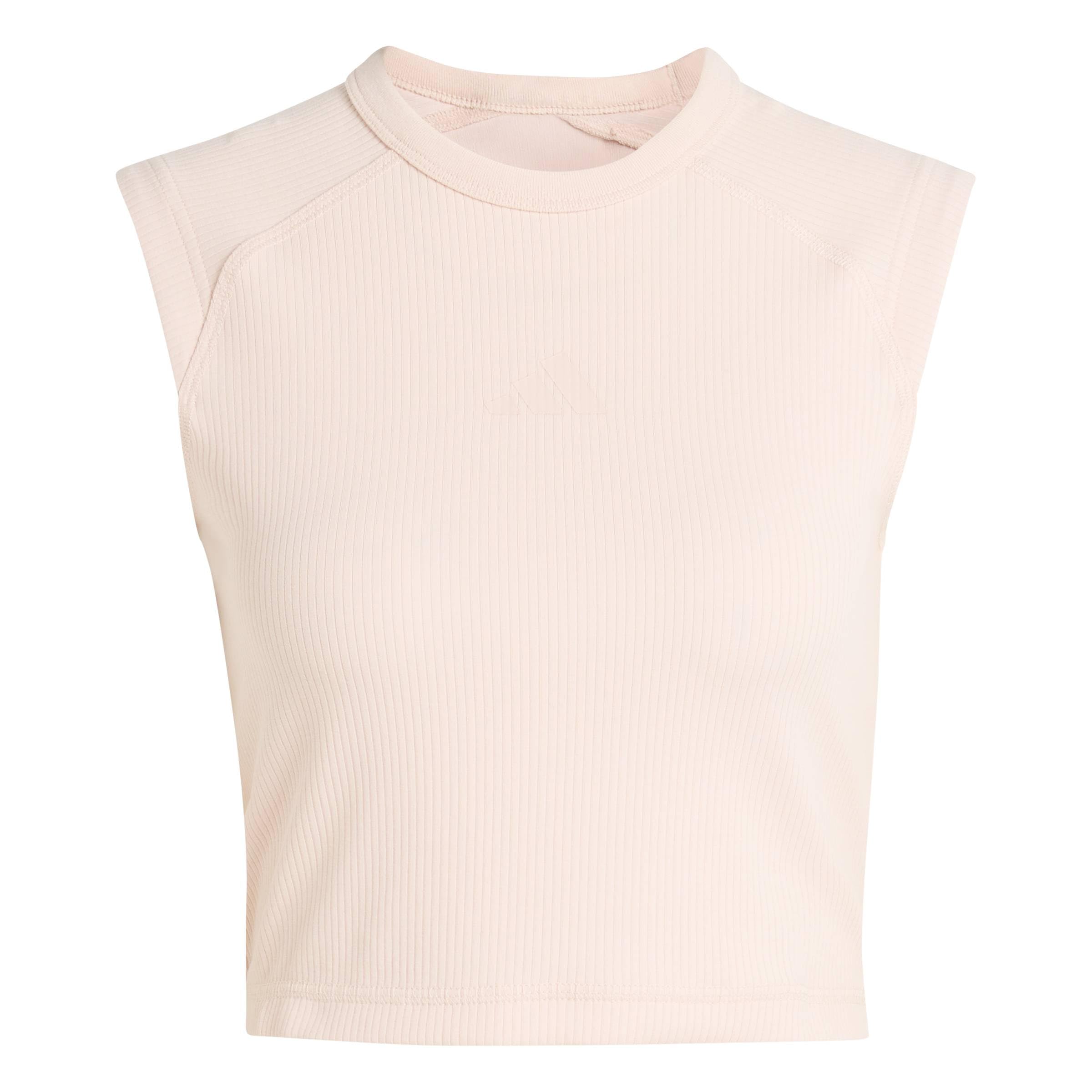 adidas Women's All SZN Rib Tank, Blush Pink, M