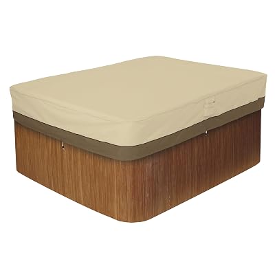 Classic Accessories Veranda Water-Resistant 82 Inch Rectangular Hot Tub Cover, Patio Furniture Covers