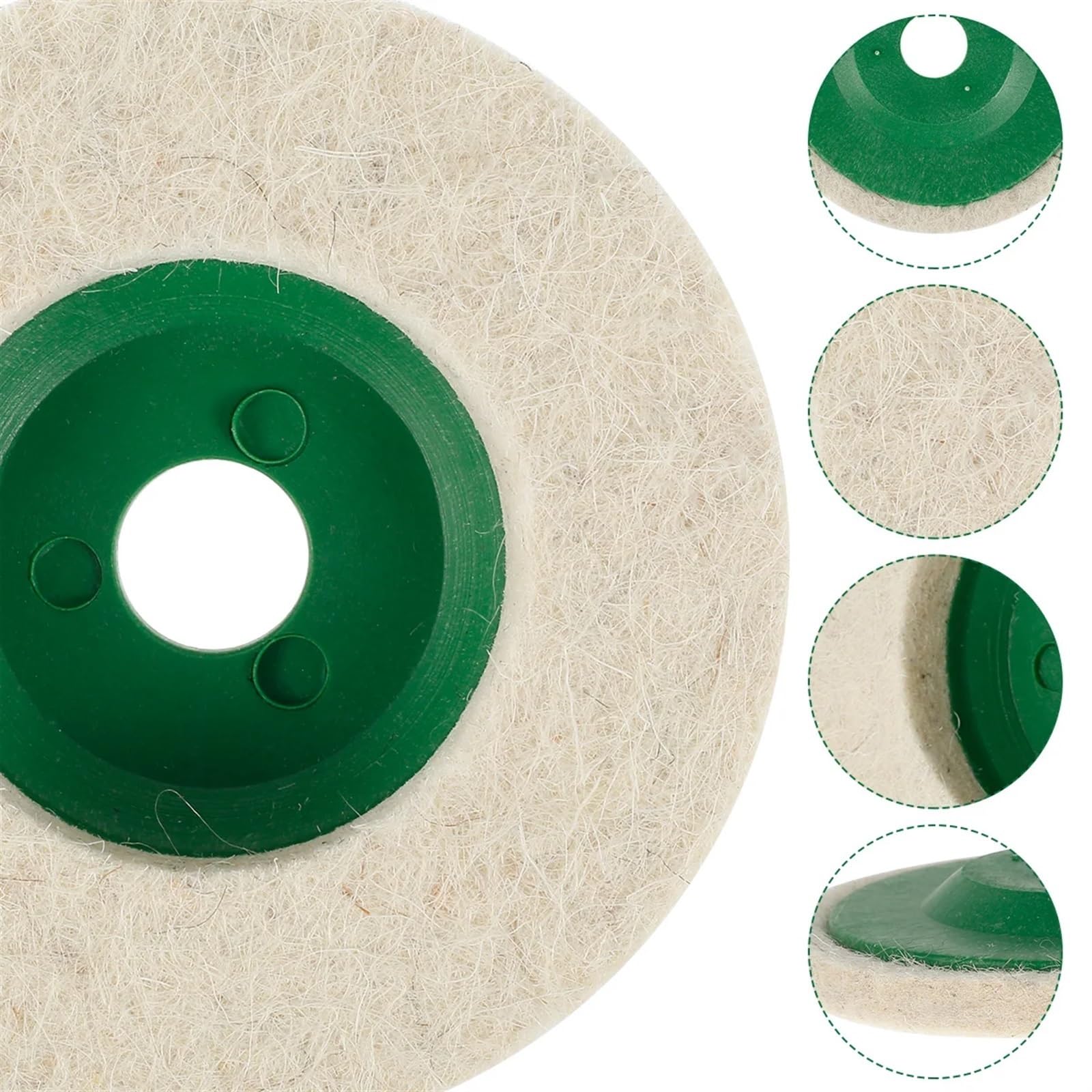 Dischi di lana per lucidatura 10 pezzi 4 pollici 100mm mola for lucidatura in lana tamponi for smerigliatrice angolare disco for lucidatura in feltro for ceramica in vetro marmo marmo per Lucidatura V