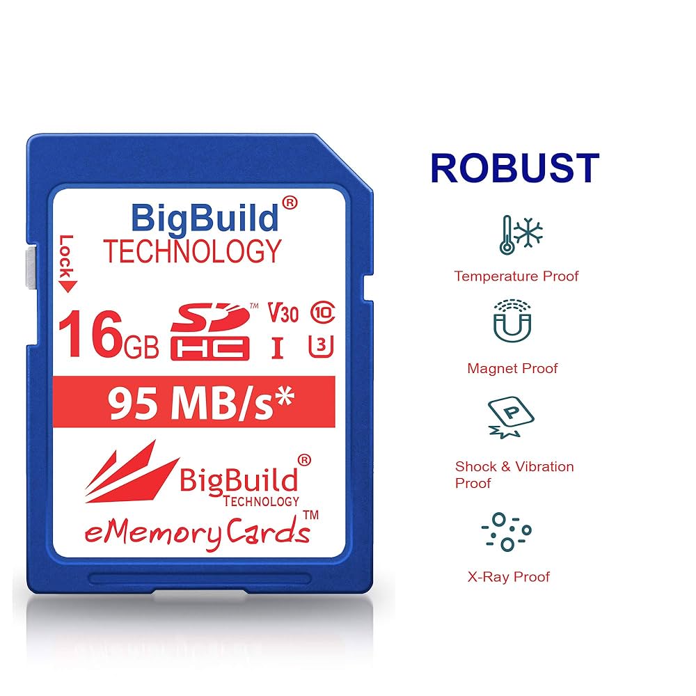 Carte Mémoire SDHC 16 Go Ultra Rapide - Compatible Panasonic Lumix DMC-FZ45 Et Autres Appareils - Idéale Pour Photos HD Et Vidéos Full HD/3D
