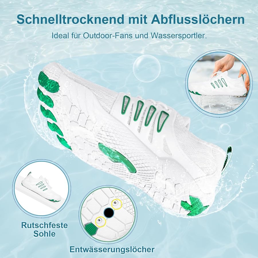 Chaussures Large Bout Zero-drop Chaussures Pieds Nus Bigzagger Homme/Femme - Séchage Rapide, Semelle Zero-Drop, Large Boîte Orteils Semelle Zero-drop Activités Outdoor