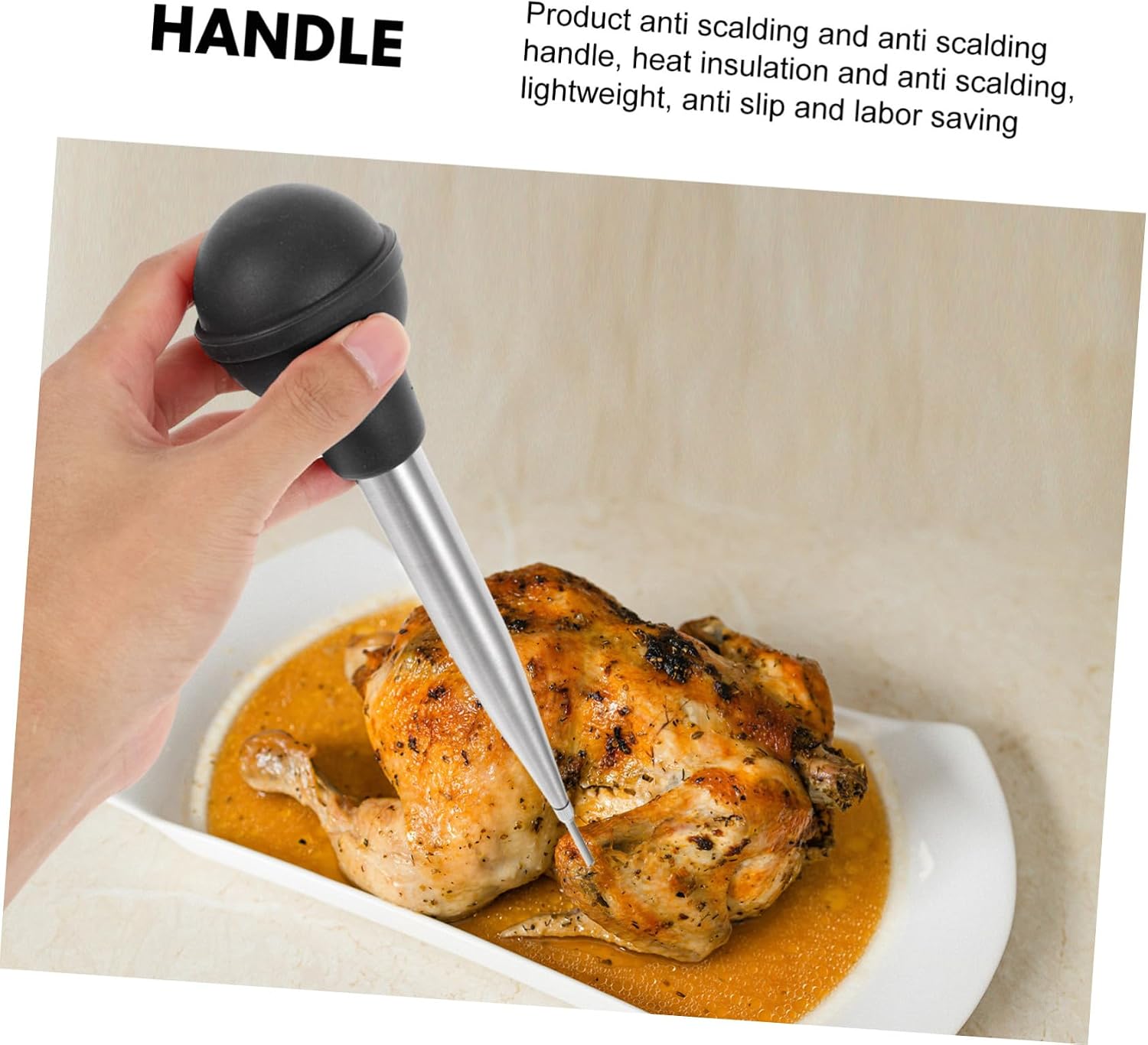 1Set Turkey Injector Sauce Food Grade Marinade Tool for Bbq Grilling Cooking Spice Injecting Kitchen Supplies
