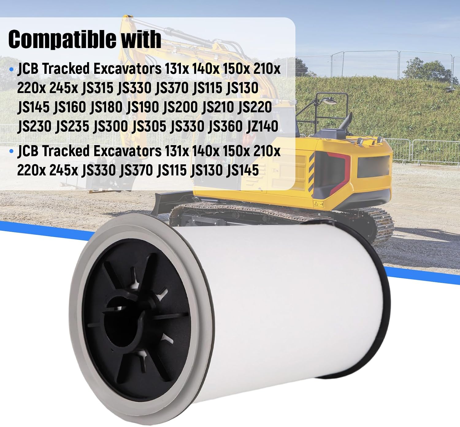 32007853 crankcase ventilation Breather Filter Compatible With JCB Tracked Excavators 131x 140x 150x 210x 220x 245x JS330 JS370 JS115 JS130 JS145 Replaces 320/07853 320-07853 X770986 320/07737
