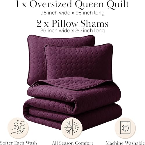 Miniatura 2 de Southshore Fine Living, Inc. Juego de ropa de cama con edredón de gran tamaño, tamaño Queen, colcha suave de tamaño completo, colcha ligera de 04 -