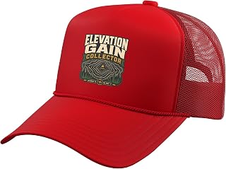 Elevation GAIN Collector Hiking Hiker Lover Trucker Hat with Adjustable Mesh Back