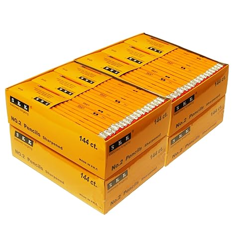 SKKSTATIONERY 576 Pack Pre-sharpened pencils, Bulk Yellow Sharpened Pencils with