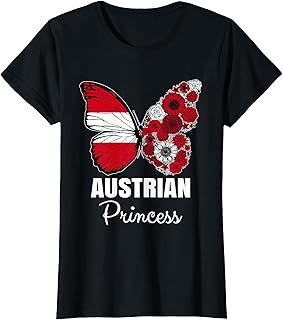 Austrian Princess Butterfly Roots Pride Austria Heritage T-Shirt