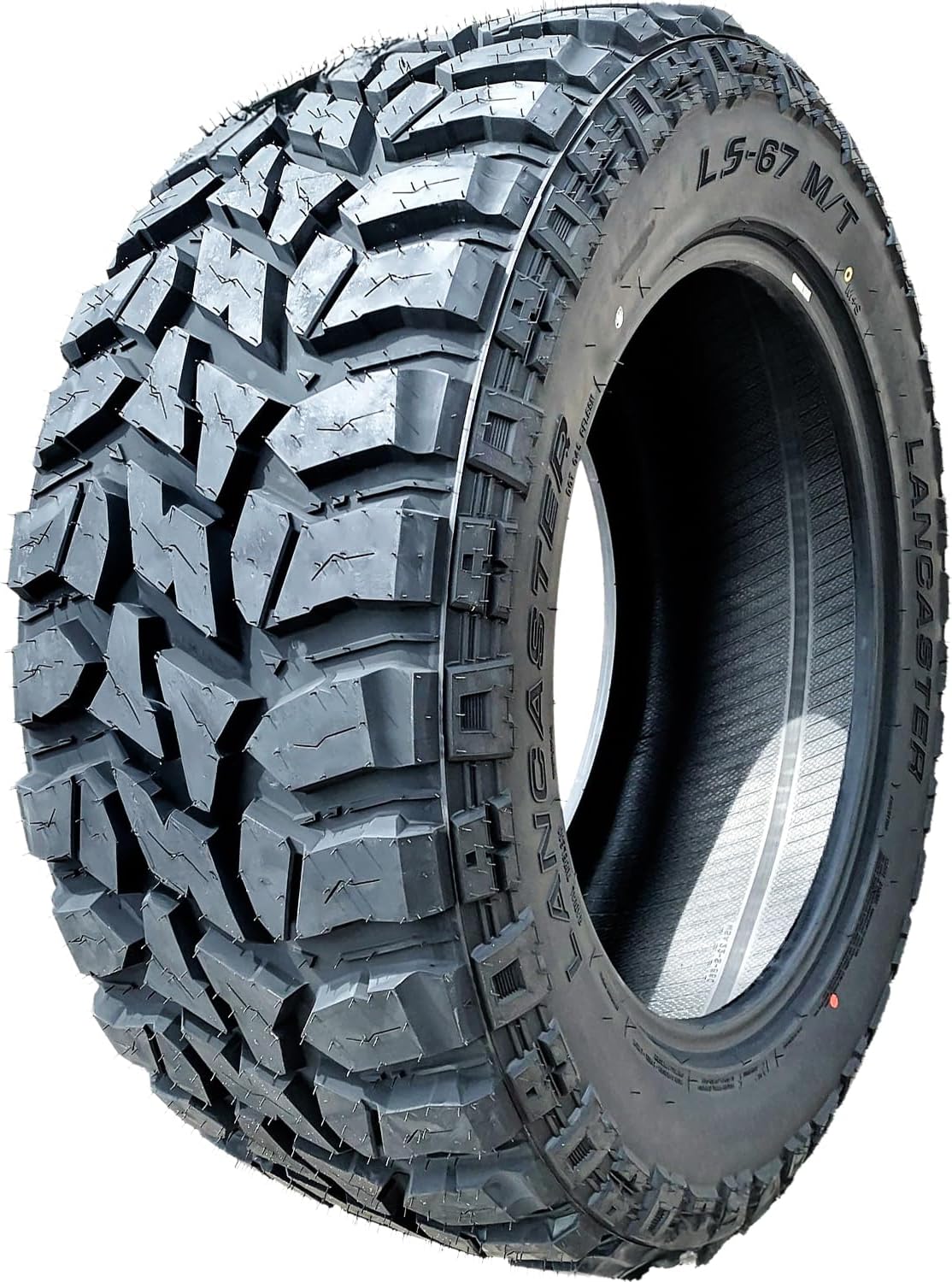 Lancaster LS-67 M/T Mud Off-Road Light Truck Radial Tire-35X12.50R15LT 35X12.50X15 35X12.50-15 113Q Load Range C LRC 6-Ply BSW Black Side Wall