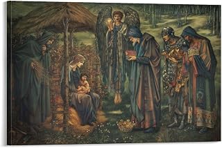 The Star of Bethlehem Arts And Crafts Movement Symbolism Aestheticism by Sir Edward Coley Burne-Jone Artworks Picture Print Poster Wall Art Painting Canvas Gift Decor Home Posters Decorative 16x24inch