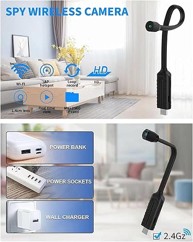 Miniatura 2 de Cámara de enchufe USB HD 1080P con detección de movimiento, noche, visión remota para seguridad en el hogar del automóvil