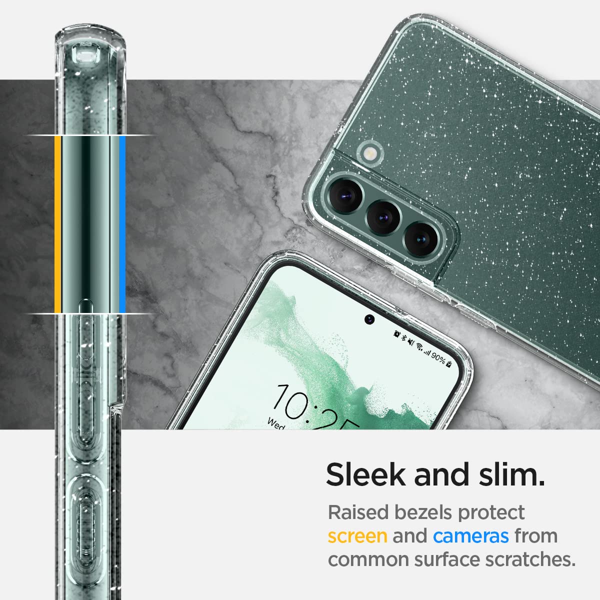 Amazon.co.jp: Spigen Galaxy S22 ケース (2022) 用 - クリスタル