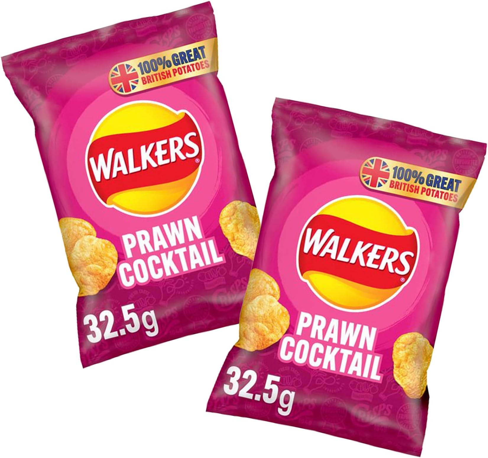 Walkers Prawn Cocktail - 32.5g - Pack of 2