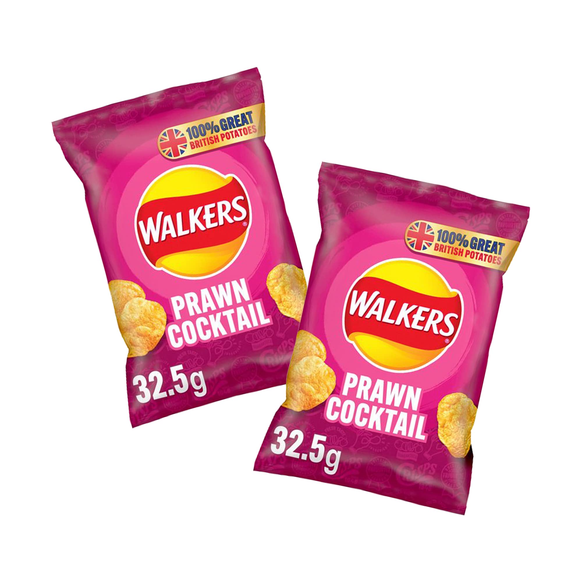 Walkers Prawn Cocktail - 32.5g - Pack of 2