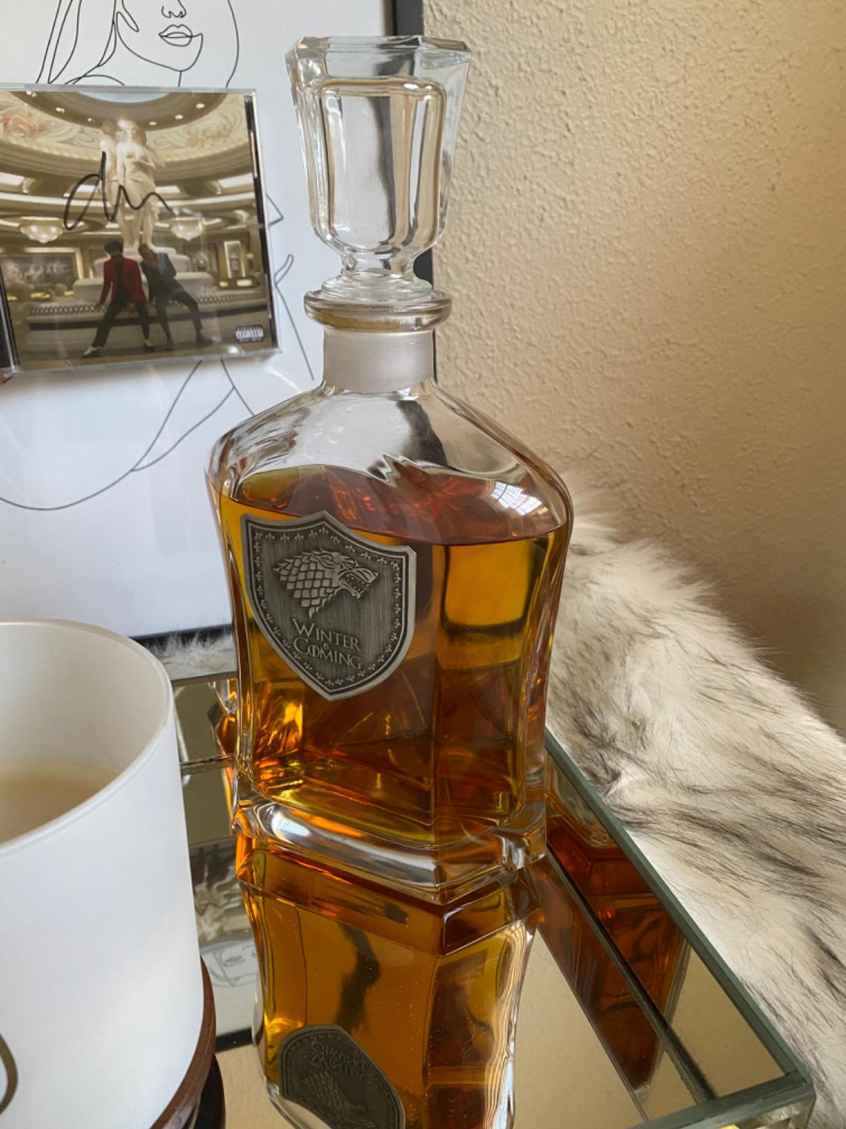 Fine Occasion Liquor and Whiskey Decanter Bottle with