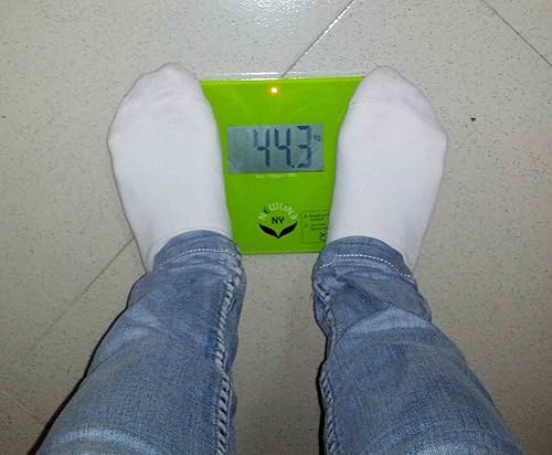 Miniatura 7 de NewlineNY Auto Step On Super Mini Báscula de baño de viaje, 5.25" x 8.5" SBB0638SM verde