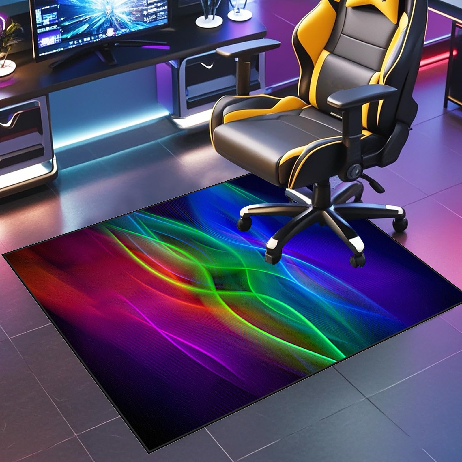 Jaevkwzy Color - 102 Heavy Duty Gaming Chair Mat Office Chair Mats For Carpeted And Hardwood Floor Carpet Protector Chair Mat For Home And Office Floor Mat For Office Chair Anti-Skidding 60 X 70 Cm Desk Chair Mat