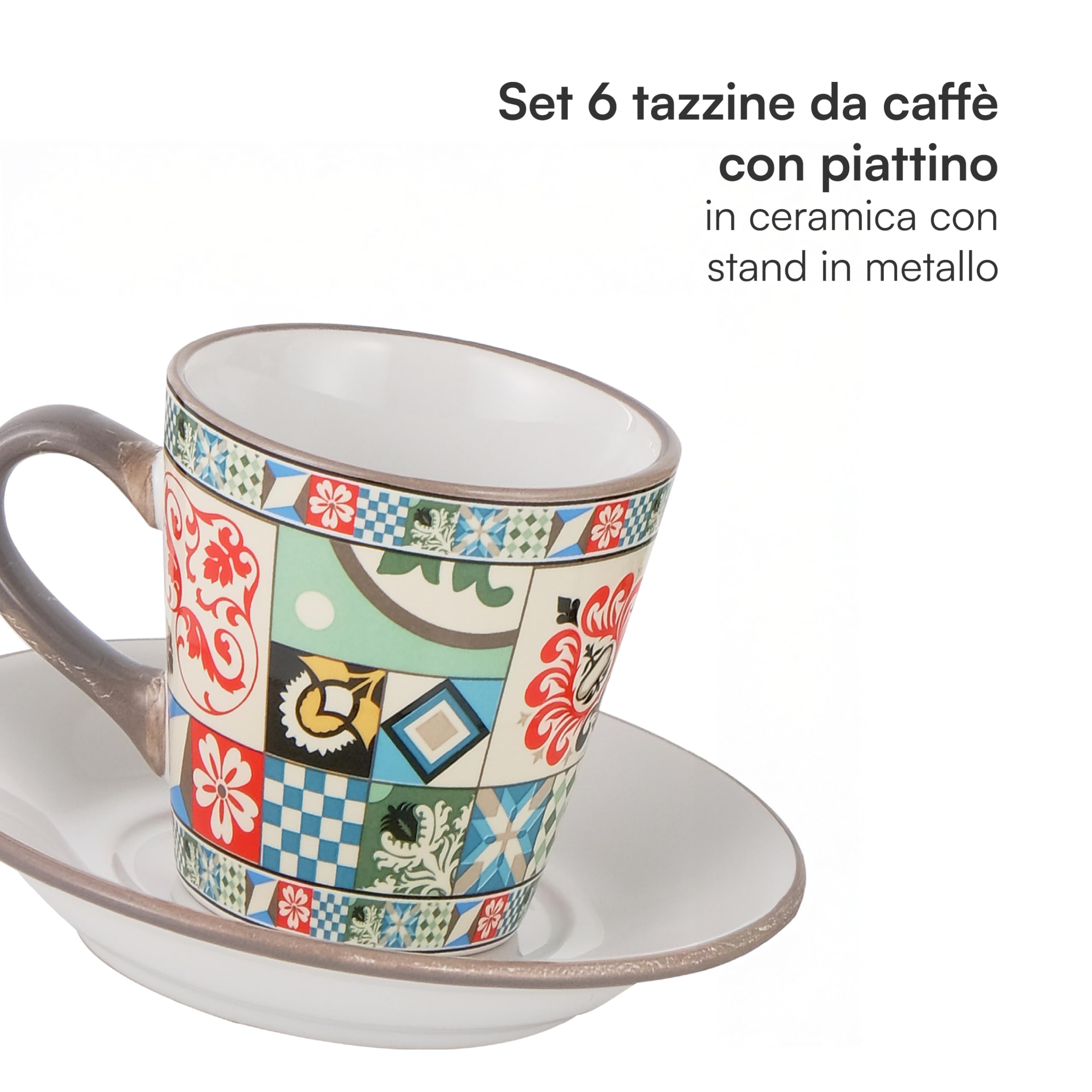 set di 6 tazze da caffè Tommy 220ml in porcellana bianca 6
