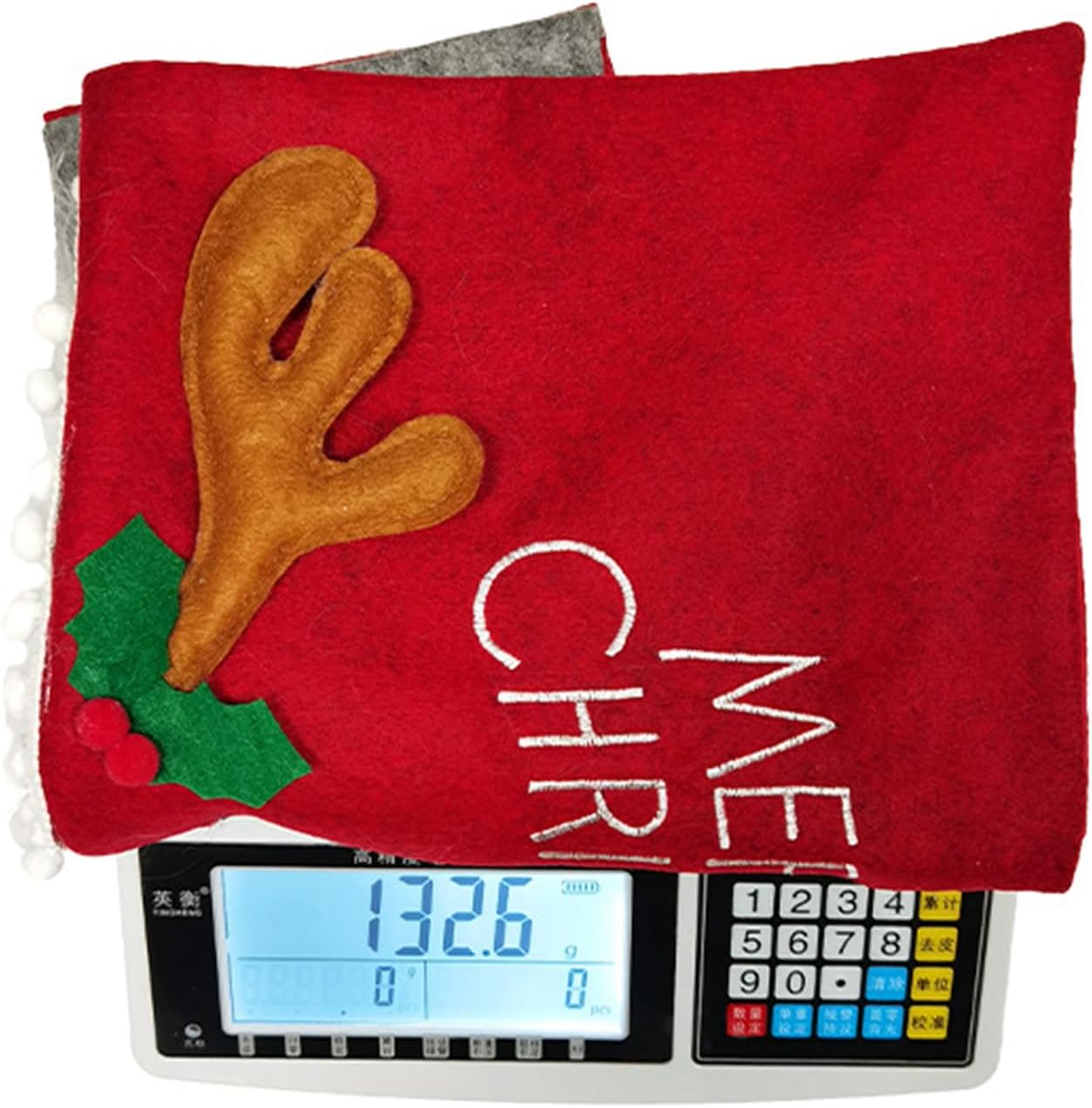 Christmas Chair Dinner Table Decoration Embroidery Chair Back Covers Protector 2024 New Year Holiday Party