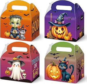 KALEFO Halloween Treat Boxes, 24-Piece Set