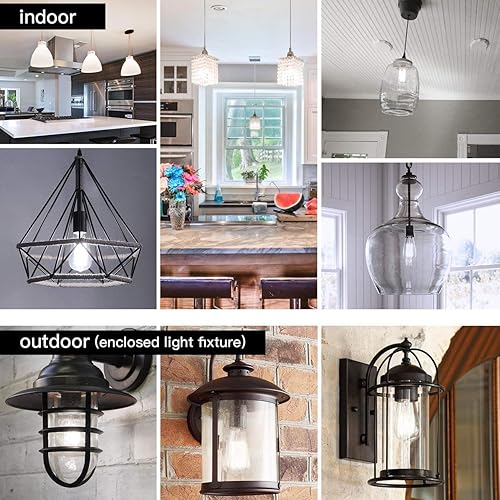 Miniatura 7 de Leools Bombilla LED Edison vintage regulable de 10 W, 1200 lúmenes, blanco neutro de 4000 K, equivalente a 100 vatios, base media E26, lámpara