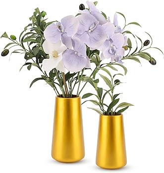 Amazon｜ゴールド花瓶 - 6インチ ゴールドセラミック花瓶 ホーム