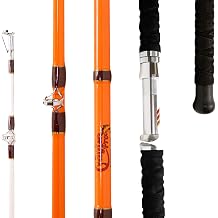 Catfish Pro Tournament Series 2.0 Glow Rod 76" One-Piece Spinning or Casting, M, MH, H Action, Sun-Activated Glow-in-the-Dark Rod, Anti-Slip Super Grip Handle, Stainless Steel Guides