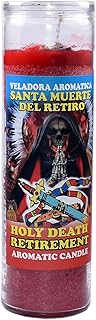 6 Pieces Candles Cocktail HOLY Death Retirement-Santa Muerte DEL RETIRO