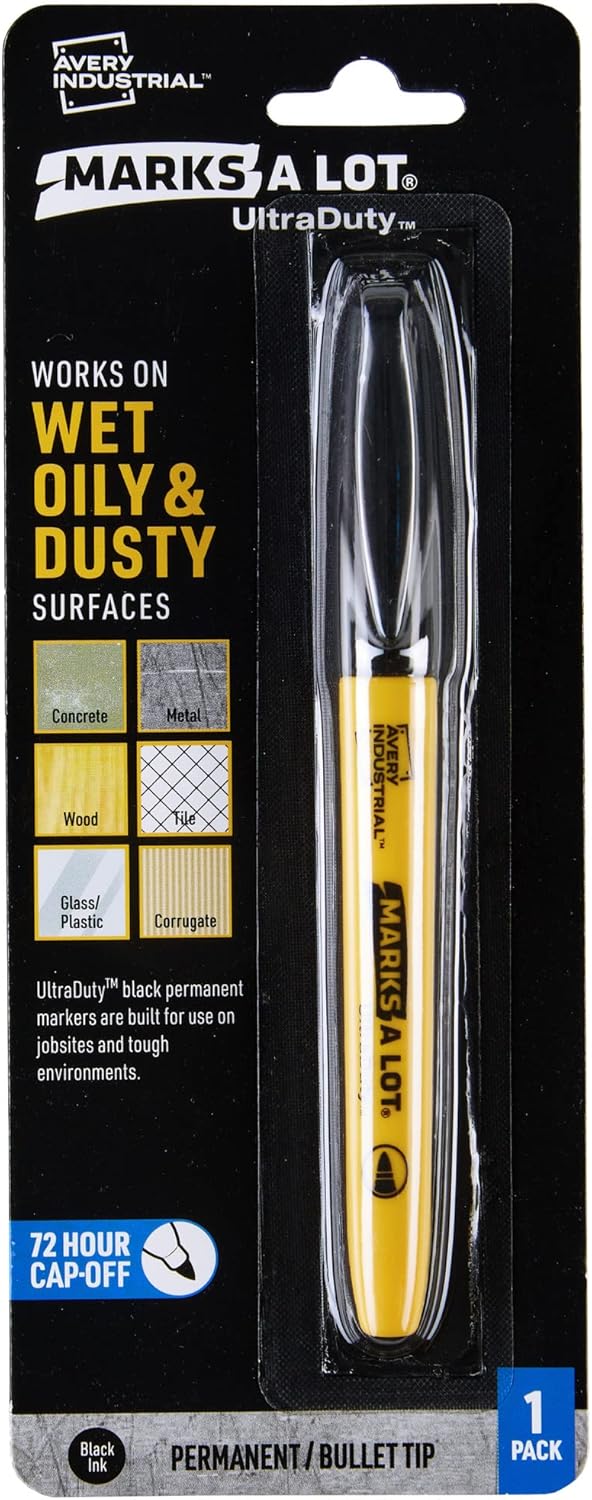 Avery Marks A Lot UltraDuty Permanent Markers, Bullet Tip, Water ...