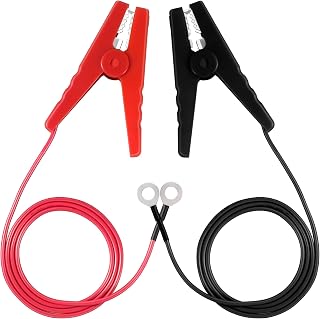 3 Ft Electric Fence Lead Wire with Alligator Clips - Connect Solar Energizer & Charger Easily, Weatherproof for Farms & Gardens