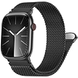 Milanese Mesh Loop Compatible with Apple Watch Bands for Men 44mm 49mm 45mm 46mm 40mm 38mm 41mm 42mm, Stainless Steel Metal Magnetic Strap for iWatch Band Series 11 10 9 8 7 6 5 4 3 2 1 SE Ultra3 2 1