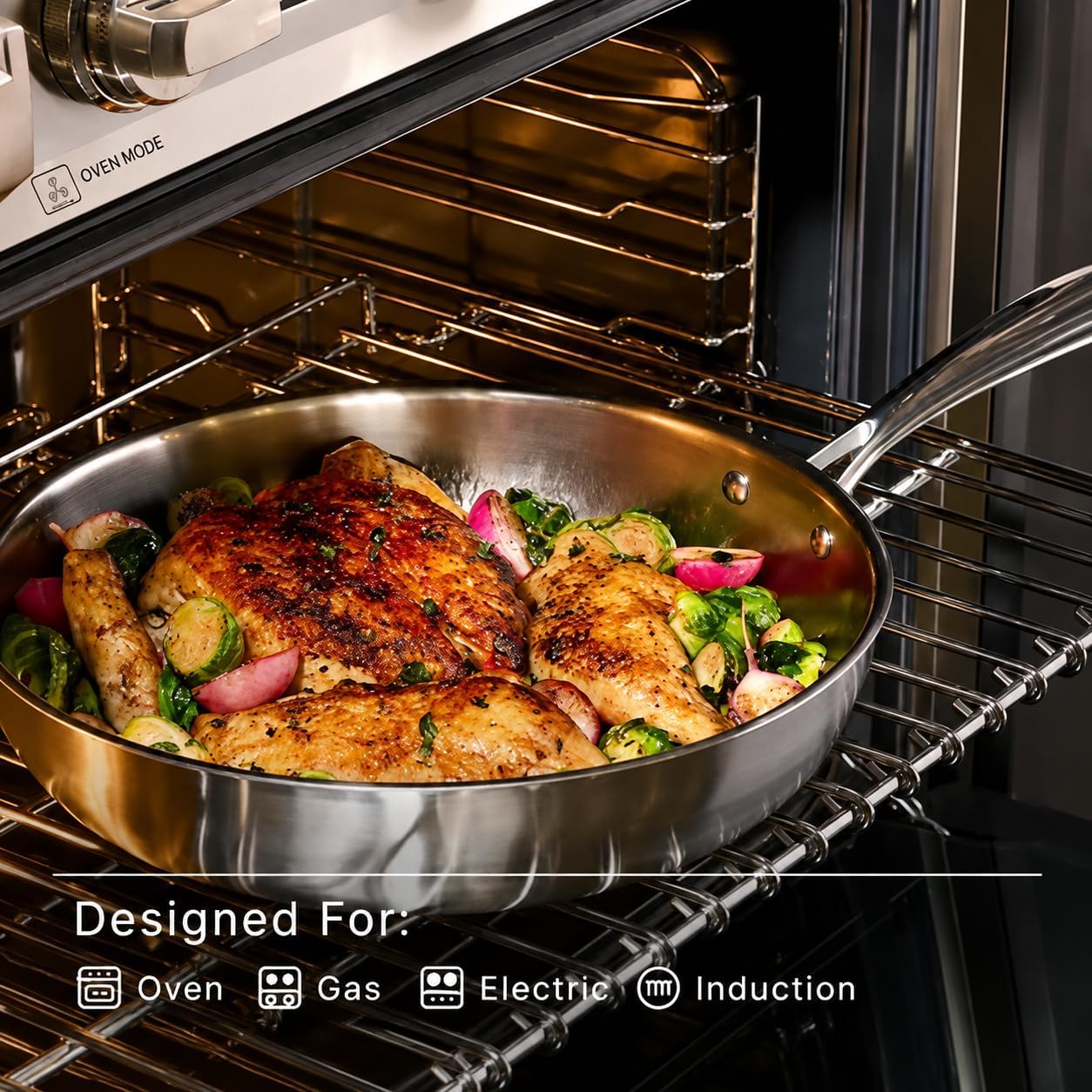 siraat Titanium Hammered Deep Pan Pro, PFAS Free Frying Pan 10.2"
