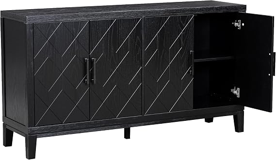 Buffet Cabinet, One Size, Black