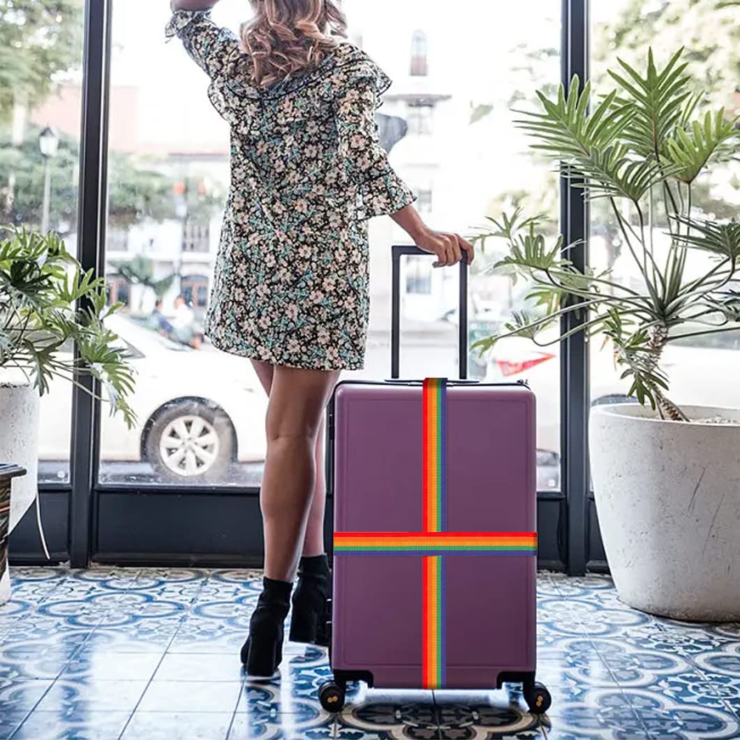 Rolin Roly 2PCS Sangles Valises Sangles Réglables Pour Bagage