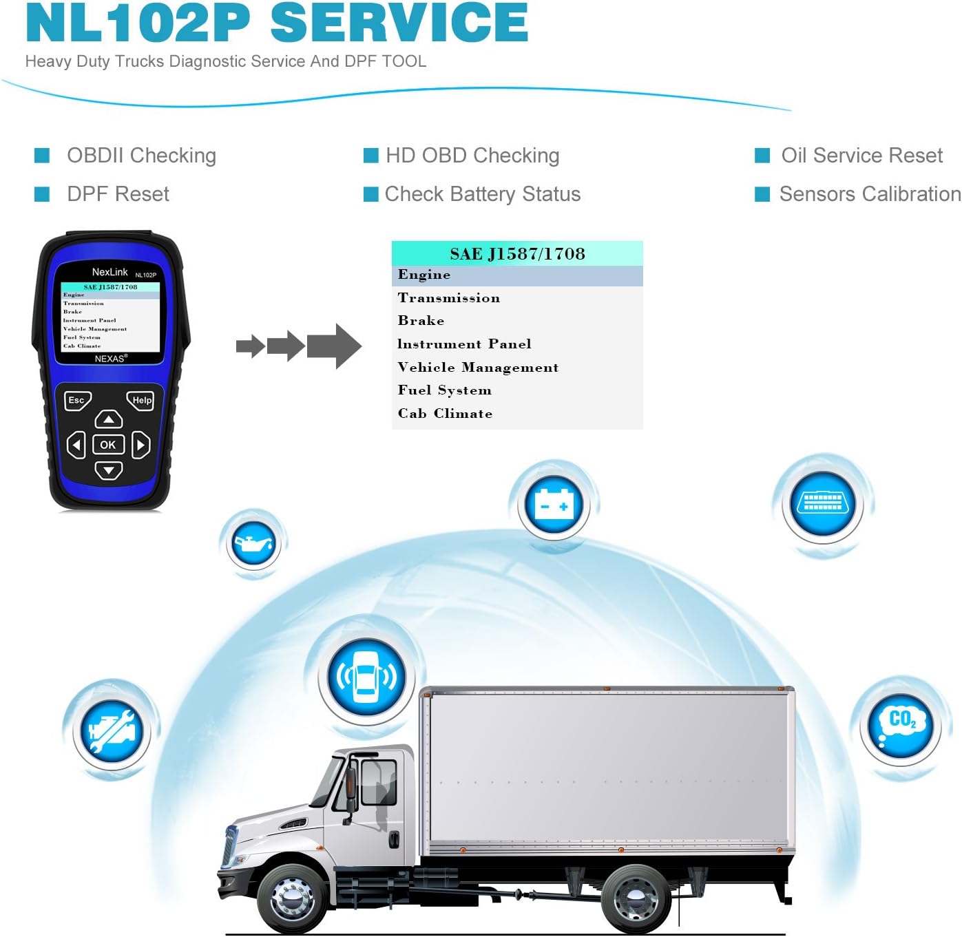 Get Special Price Heavy Duty Truck Scan Tool NL102 Plus Auto Scanner with DPF/Sensor Calibration/Oil Reset + Check Engine for Cars; Truck & Car 2 in 1 Code Reader (Upgrade Version) Best Seller Heavy Duty Truck Scan Tool NL102 Plus Auto Scanner with DPF/Sensor Calibration/Oil Reset + Check Engine for Cars; Truck & Car 2 in 1 Code Reader (Upgrade Version)