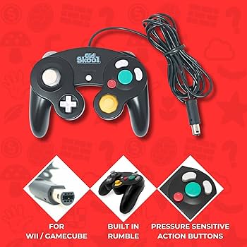 Amazon.com: Old Skool GameCube/Wii Compatible Controller - Black
