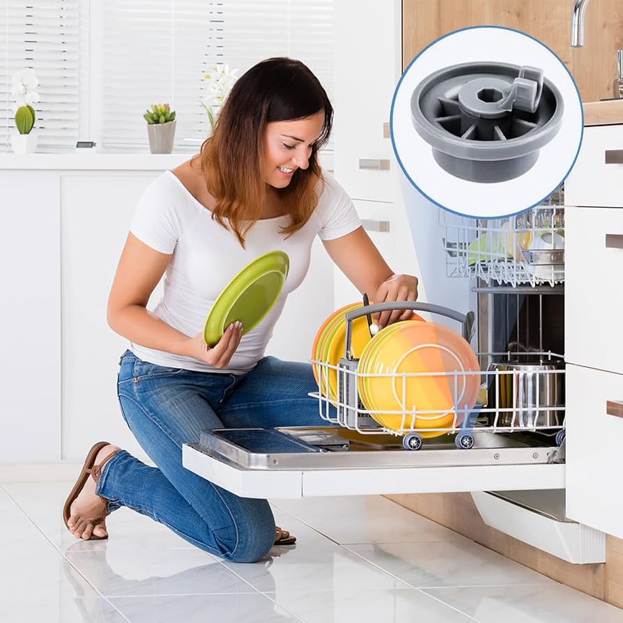 Set Of 8 Dishwasher Wheels Universal Basket Wheels Parts Dishwasher Basket Wheels Dishwasher Lower Basket Wheels Universal For Many Common Bosch & Siemens Dishwashers