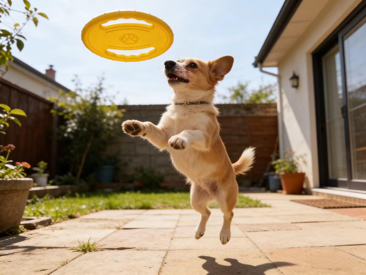 Puppy Dog Disk Fetch Stick to Keep Them Busy Toys for Hours - Upgrade Flying Disc & Coffee Dogwood Chew Stick for Teeth Cleaning, Canine Flyers Outdoor Natural Wooden Bone Dental Chewer