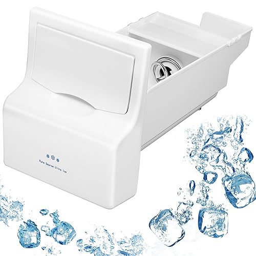 Conjunto de cubo de hielo para refrigerador 241860803 actualizado compatible con Frigidaire Ice Maker Recambio contenedor de hielo AP4300918