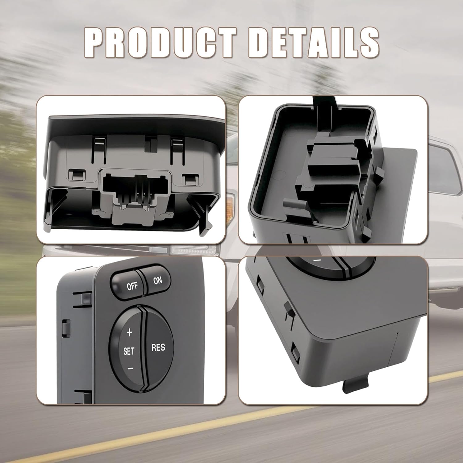 Cruise Control Switch Fit for 2008-2010 Ford F250 F350 Super Duty for 2011 2012 Ford Expedition Replace for 7L2T-9E740-CAW